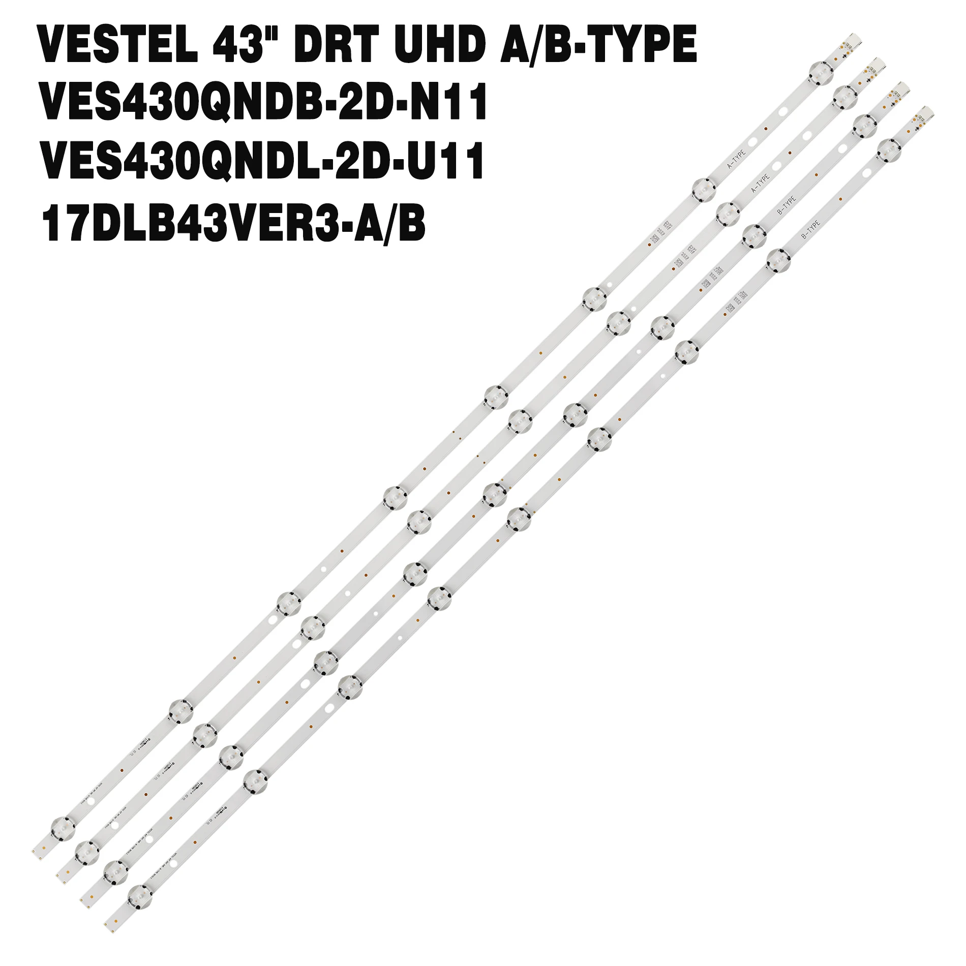 Barra de tira de luz de fundo LED para Toshiba, TV, 43 \