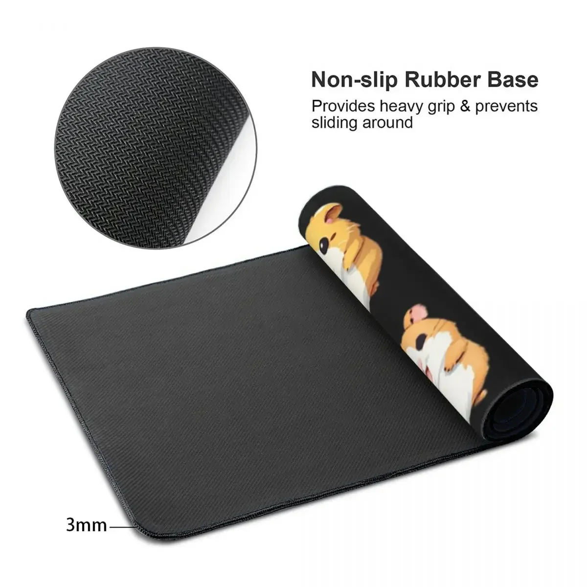 Hamster Large Mouse Pad Computer Keyboard Mouse Mat Gaming PC Laptop Desk Mat Office Accessories Table Mats