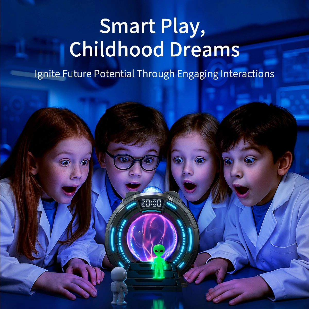 Stargate Bionic Alien Mood Night Light Galaxy Starry Projector Lamp with with Timer & Bluetooth Speaker for Home Decor Kid Gifts