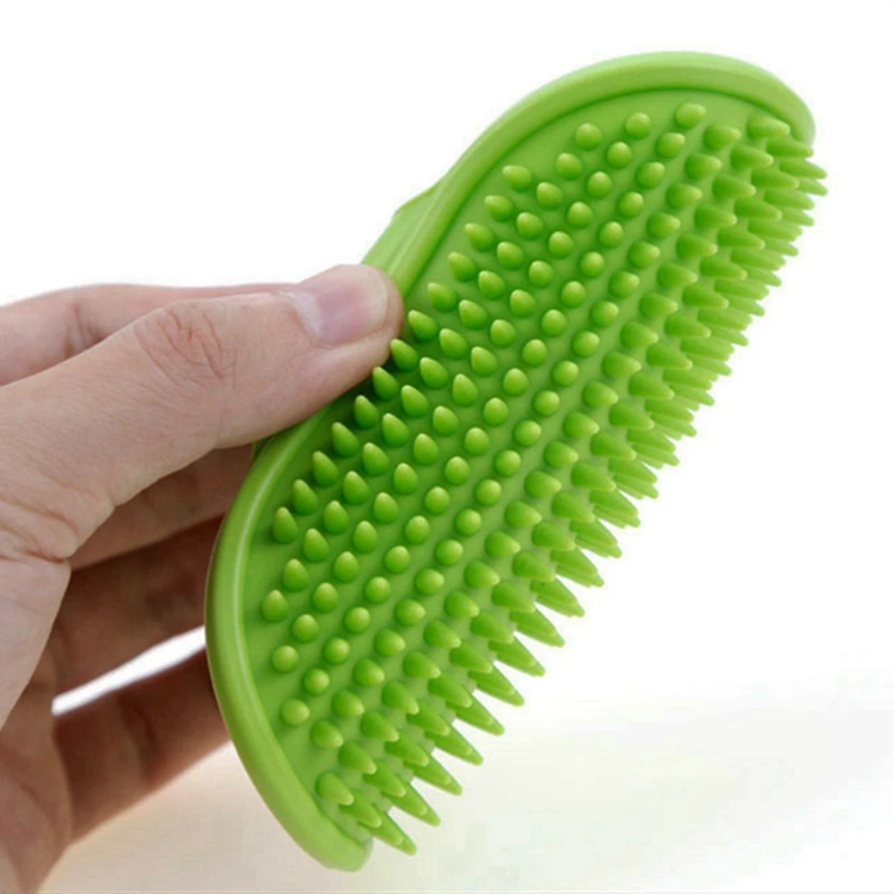 Soft Rubber Dog Brush Comb Cat Bath Brush Rubber Glove Hair Fur Grooming Massage Brush For Small Medium Dog Cats