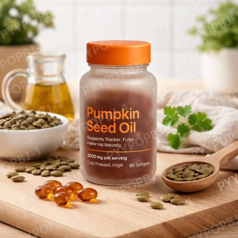 

Natural Pumpkin Seed Oil Soft Capsules 2000mg Per Serving, 60 Softgels Pure Virgin Oil Supports Healthy Hair Growth