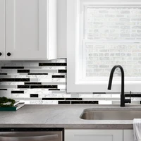 12PCS Classic Marbled Crystal Glossy Kitchen Stickers Waterproof Oil Resistant Self-Adhesive Kitchen & Bath Tile Stickers Backgr 5