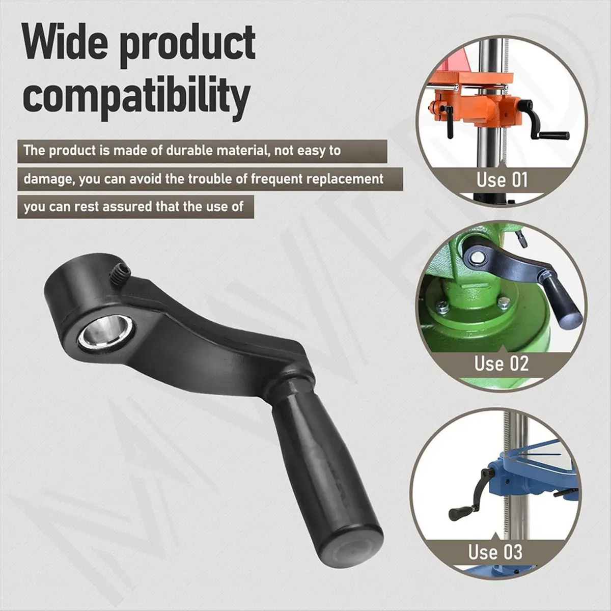 Tuas Pengatur Ketinggian Meja Bor ABNQ P 1344258 untuk Meja Bor, Diameter Poros Pengangkat 14,5mm (9/16 inci)