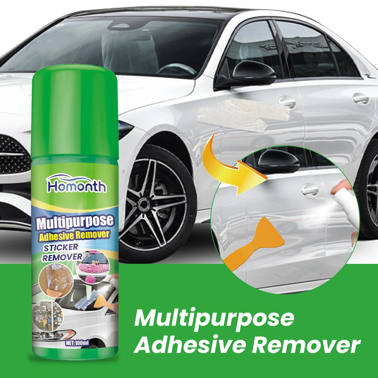 All Purpose Sticker Remover Spray For Car Home Dissolve Stubborn Adhesive Residue Non Corrosive Car Care Detailing Product