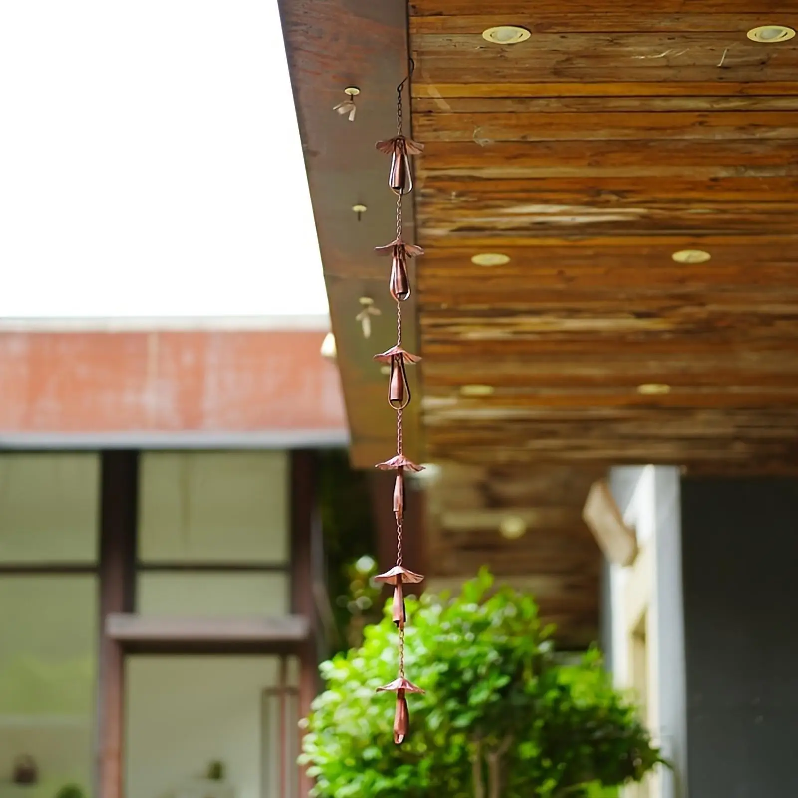 

Metal Rain Chain Replace for Gutters Eaves Drainage 130 cm Length Home Decor Water Catcher for Gazebos Outdoor Balcony Yard Roof