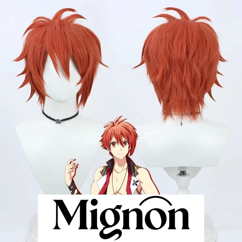 

IDOLiSH7 Nanase Riku cosplay wig orange red Halloween gift