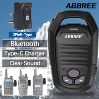 ABBREE Wireless Bluetooth Microphone Handheld Speaker Type-C For Baofeng UV-5R UV-21R UV-32 BF-888S Quansheng TK11 Walkie Talkie
