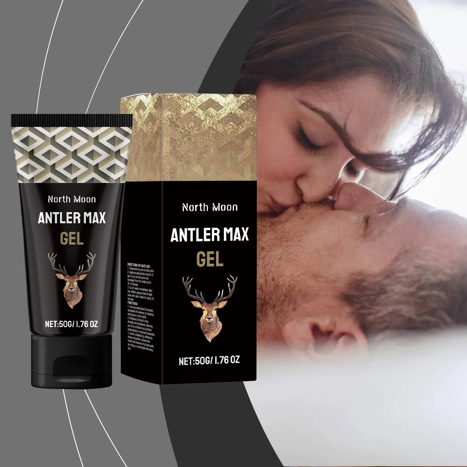 Antler Max Gel Mens Óleo Corporal Óleo Corporal Para Homens