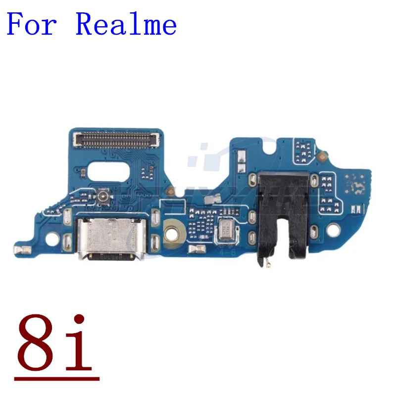 Original USB Charging Port Dock Plug Connector Charger Board Module With Microphone For OPPO Realme 8 8i 8s 9 9i Pro 4G 5G