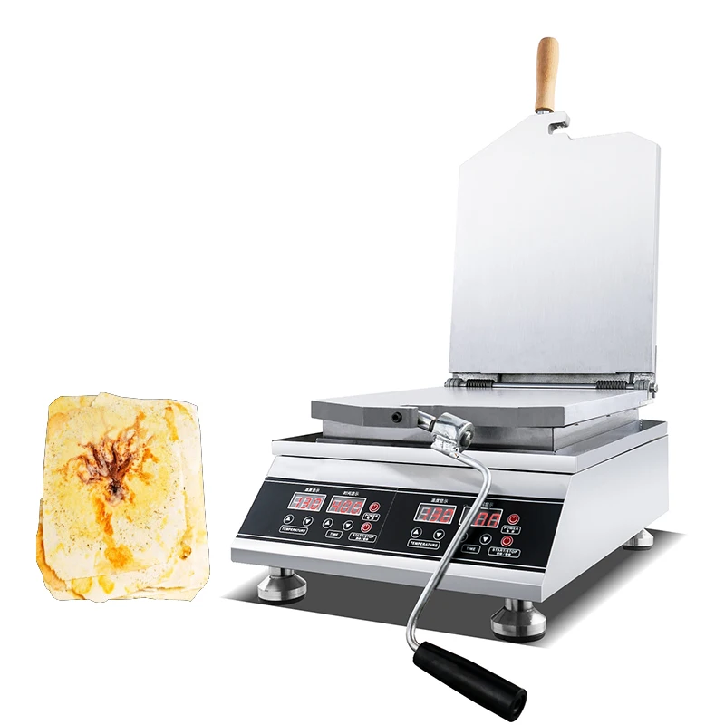 Thin Pancake Electric Seafood Fossil Pie Making Machine Commercial Seafood Fossile Cake Maker