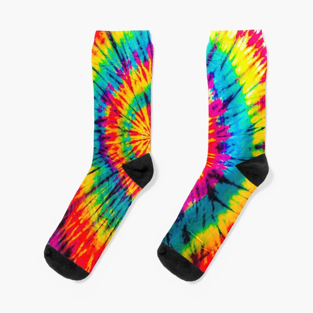 TIE DYE RAINBOW SPIRAL Socks custom Non-slip Socks Woman Men's