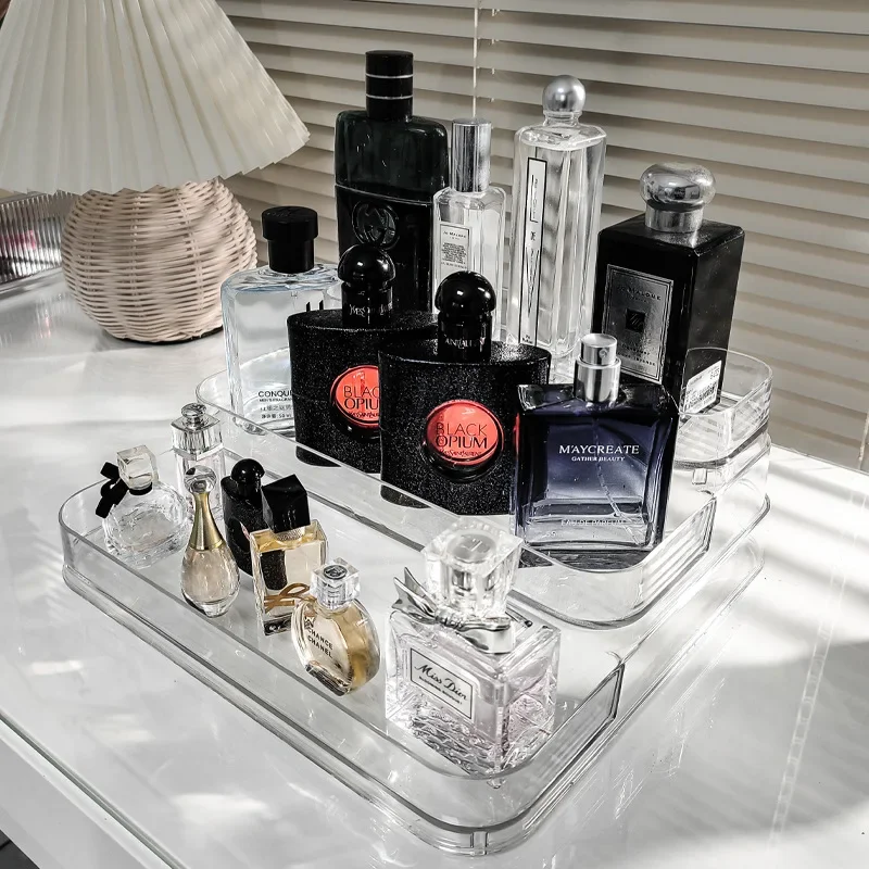 Desktop Perfume Shelf Bathroom Makeup Organizer Perfume Aromatherapy Organizer Skin Care Product Storage Rack Organizer