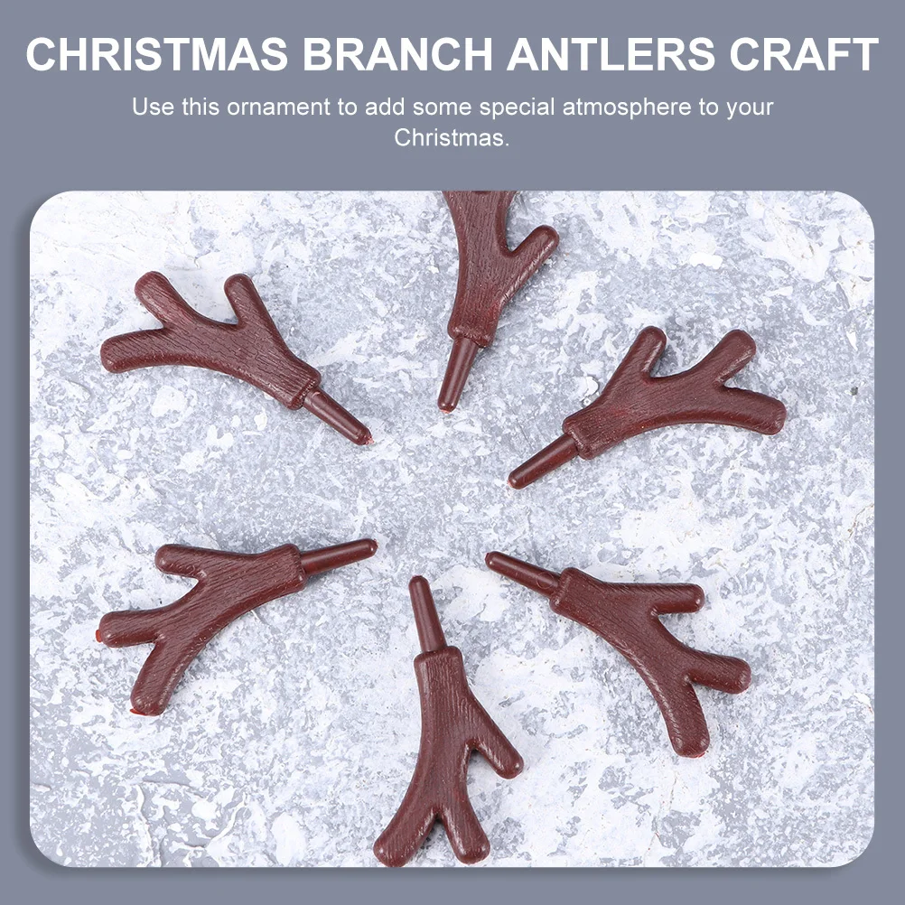 

120Pcs Delicate Deer Antler Christmas Branch Antlers Craft DIY Accessories for Home Shop Hotel Festival Gift Christmas Decor