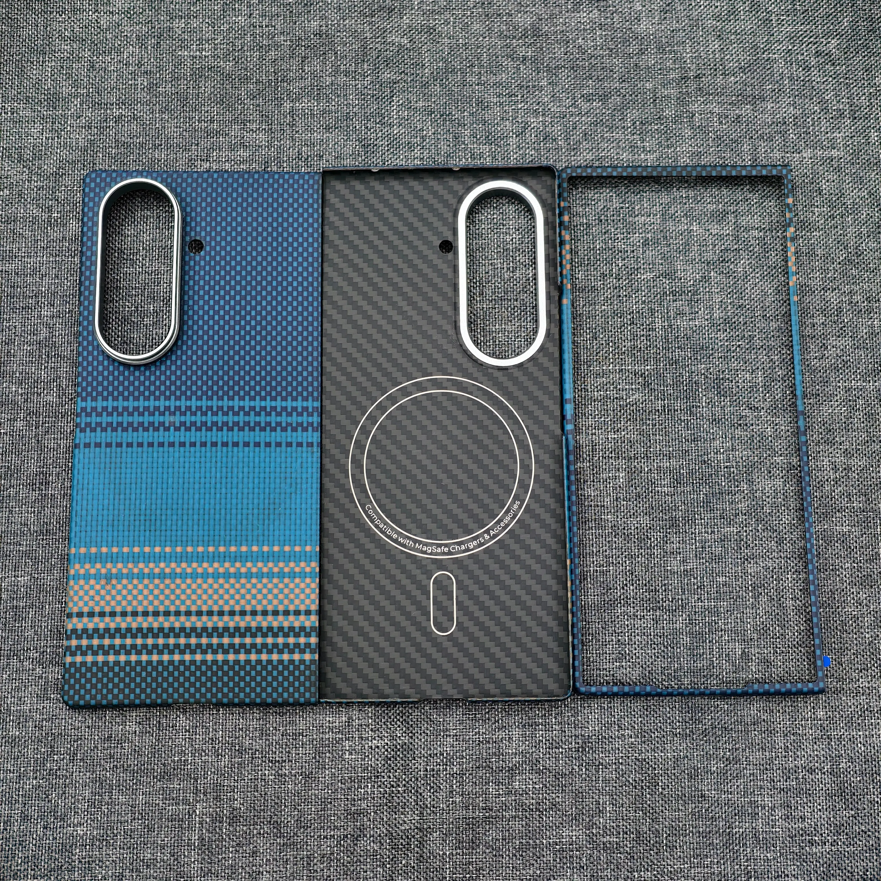 

Carbon case for Samsung Galaxy Z Fold 7 Aramid case Kevlar magsafe Cover w26 Ultra-Thin Lightweight Cover magsafe Z Fold 7