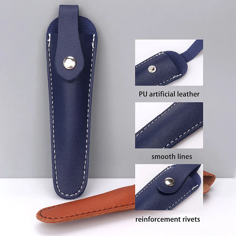 1Pcs Professional Leather Case Barber Packet Scissor Bag Cover Shears Holster Hairdressing Cowhide Hair Scissors Storage Holder