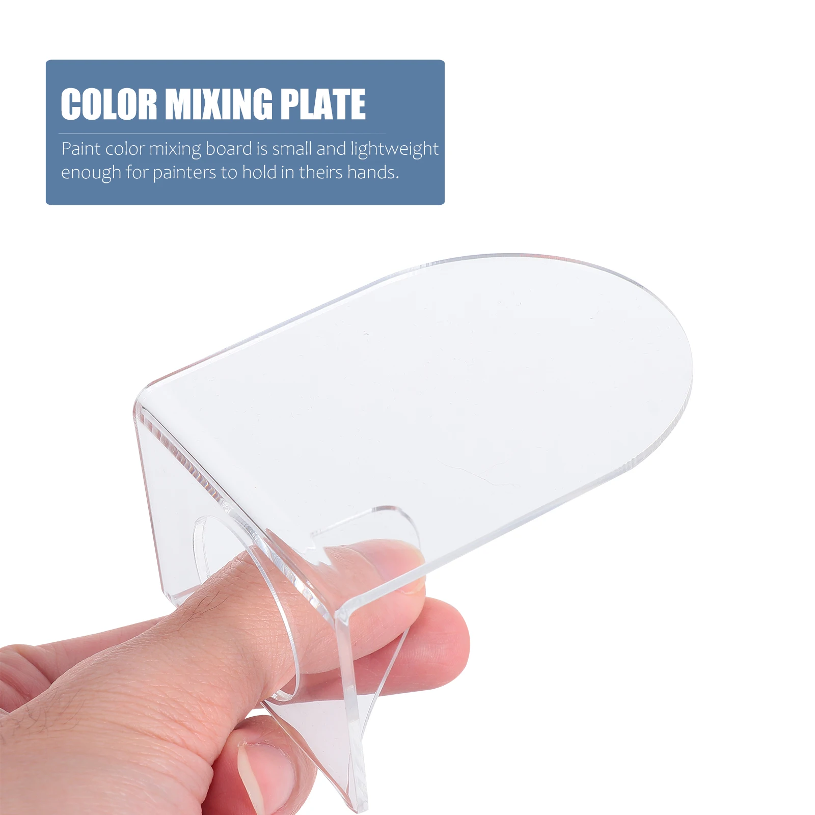 

2 pcs Acrylic Palette Color Mixing Plate Watercolor Pigment Trays Art Paint Box Practical Paint Plate Lightweight