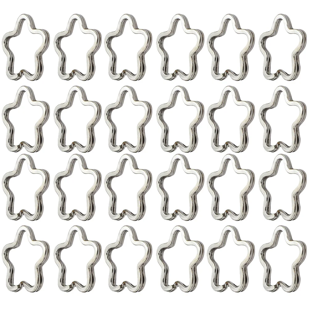 

80pcs Metal Key Chain Flat Split Rings Nickel White DIY Jewelry Accessories Perfect for Keychains Keychain Making Kit