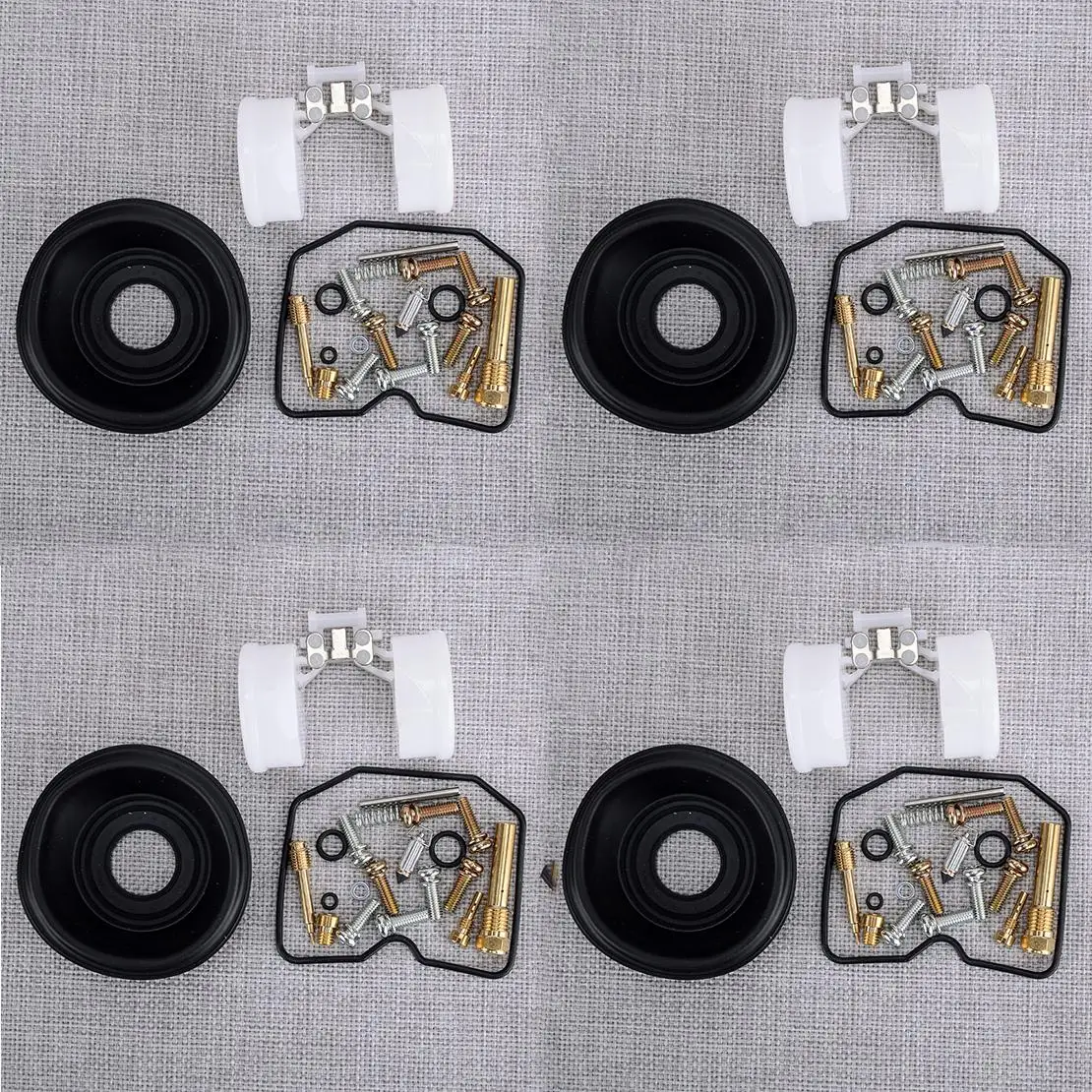 

New 4 Sets Motorbike Carburetor Diaphragm Float Repair Kit Fit for Kawasaki Prairie 360 KVF360 2003-2009 2010 2011 2012 2013