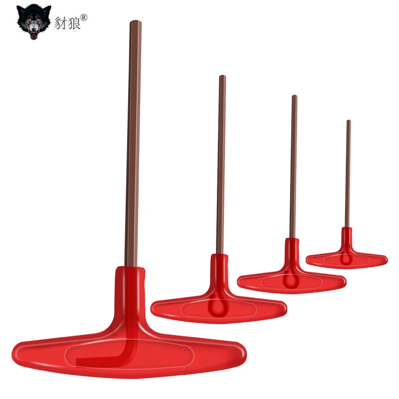 

1pc T-Type Inner Hex Wrench 2-10mm Hex Socket Wrench Extra Long Type Hex Keys Wrench T Handle Wrench Spanner Repair Tools