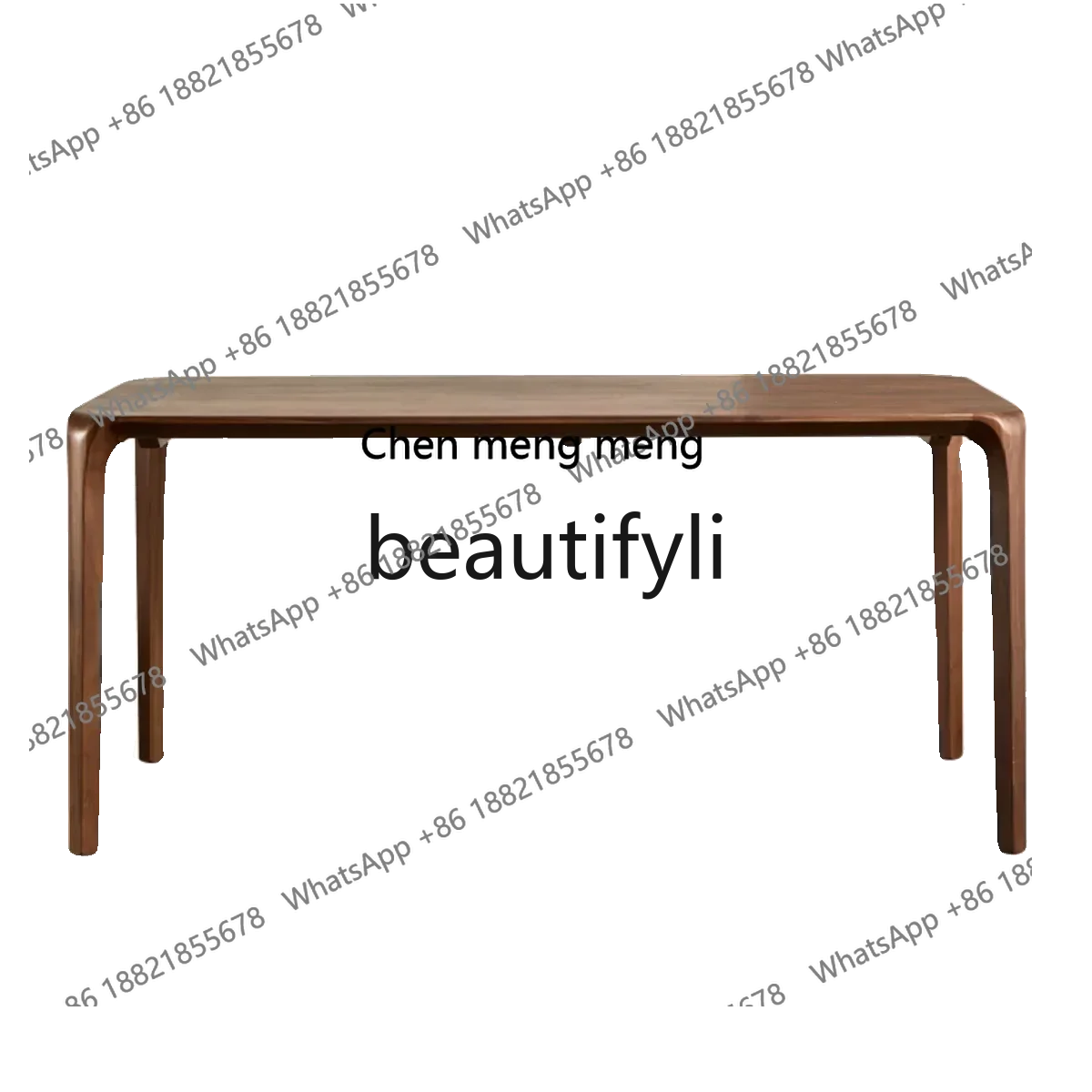 

M178 North American black walnut dining table, all solid wood rectangular home Nordic furniture tea table2936