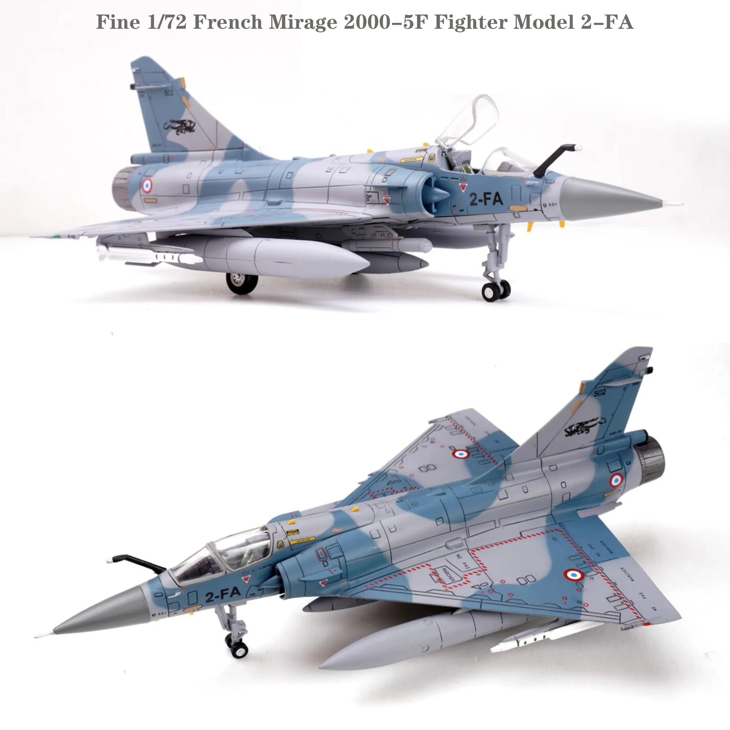 Fine 1/72 French Mirage 2000-5F Fighter Model 2-FA Number  Alloy Collection Model