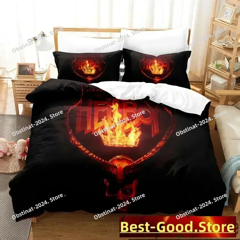 3D The Film Hellboy Bedding Set Printed single Comforter Quilt Bed Cover Duvet Cover Pillow Case 3 Pieces Sets Kids Adult Size