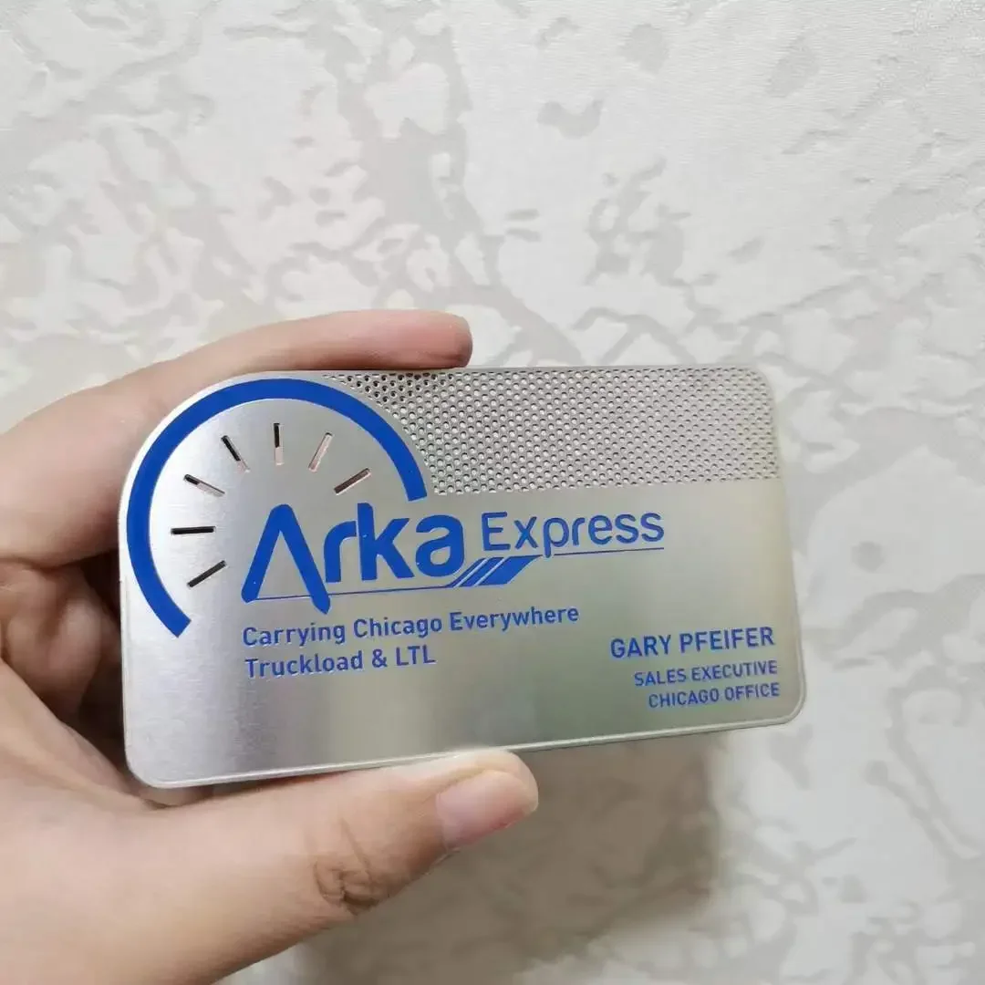 

Customized Stainless Steel Souvenir Metal Gift Credit Card Size Laser Painted Metal Business Card for Laser Engraving