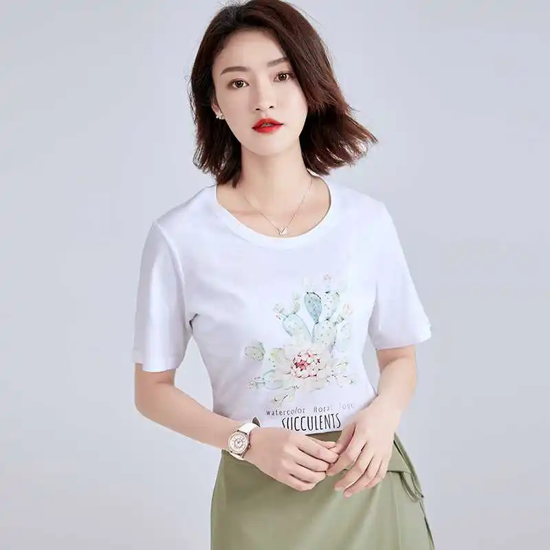 

Summer Faion Women's Casual Loose ort Sve T-irt round Ne Pure Color Splice Design Cotton 00% ort T-irt