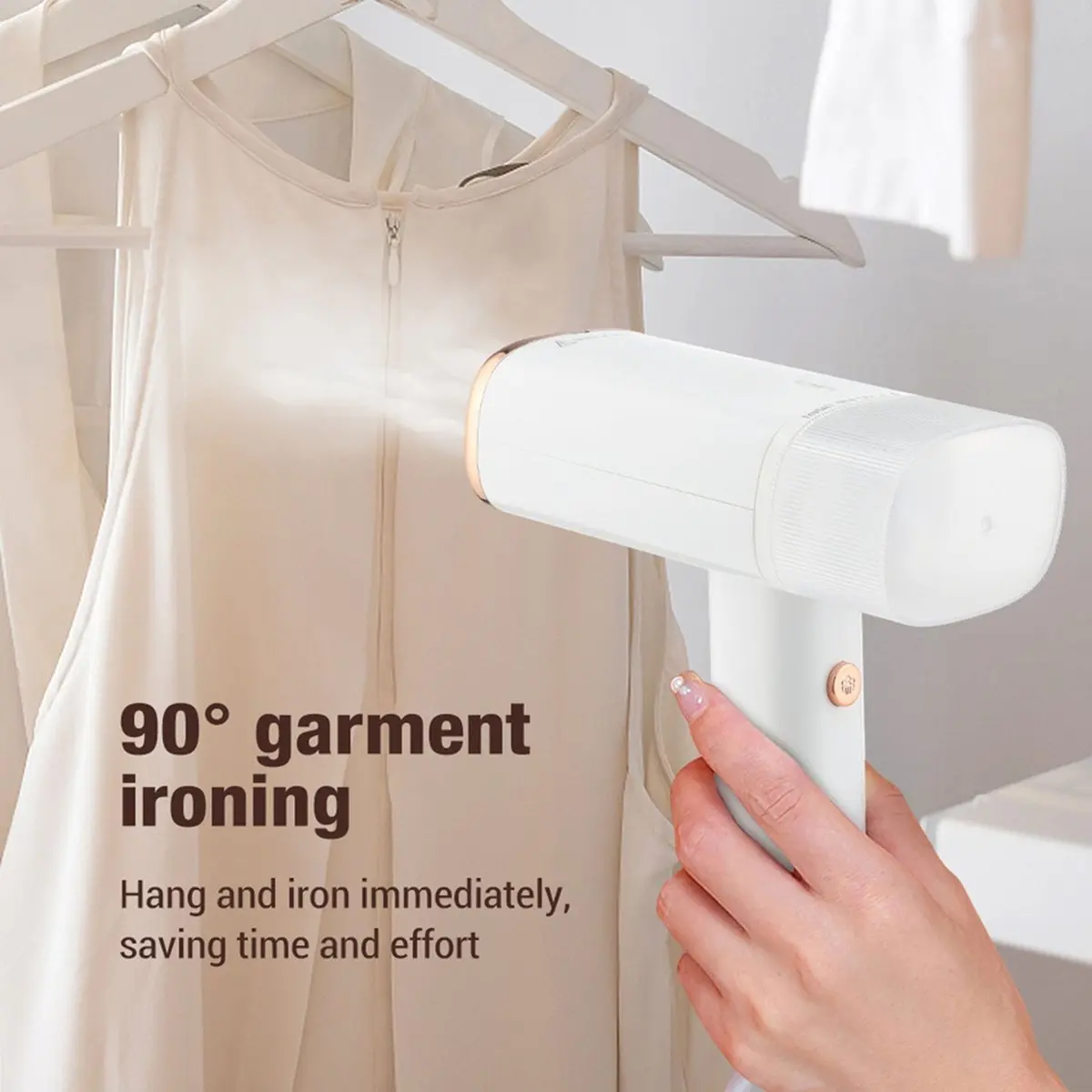 Portable Handheld Steam Iron 1000W Folding Mini Garment Hanging Ironing Wet Dry Ironing Machine US PLUG