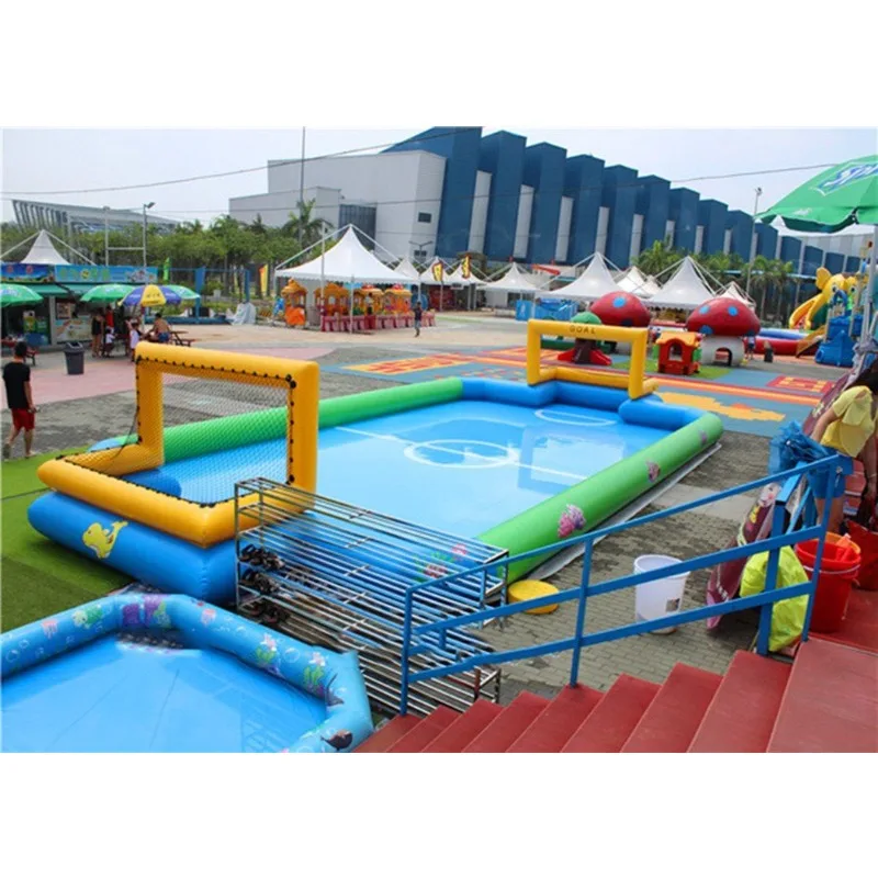 

Надувное футбольное поле для игры в футбол в бассейне, надувная футбольная площадка для водных аттракционов