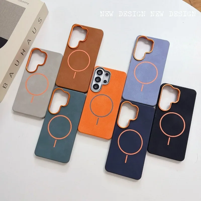 Advanced Leather Pattern Samsung Protective Case, Anti Drop Independent Button Phone Case, Beautiful and Practical