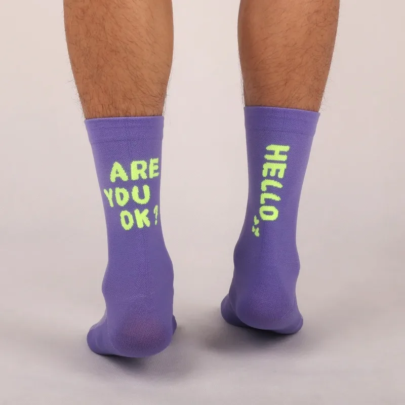Professional Bicycle Cycling Socks Soft Breathable Quick Dry Absorbent Elastic Unisex Sports Socks Middle Tube Socks