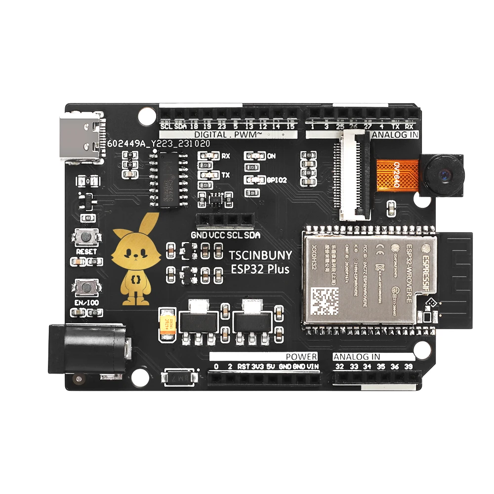 TSCINBUNY ESP32 PLUS WIFI BLE Development Board with OV2640 Camera for Arduino IDE/MicroPython/ESR-IDE Programming