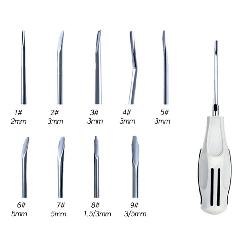 Dentalss Luxating Lift Elevator Stainless Steel Minimally Invasive Curved Root Elevators Dentist Surgical Instrument