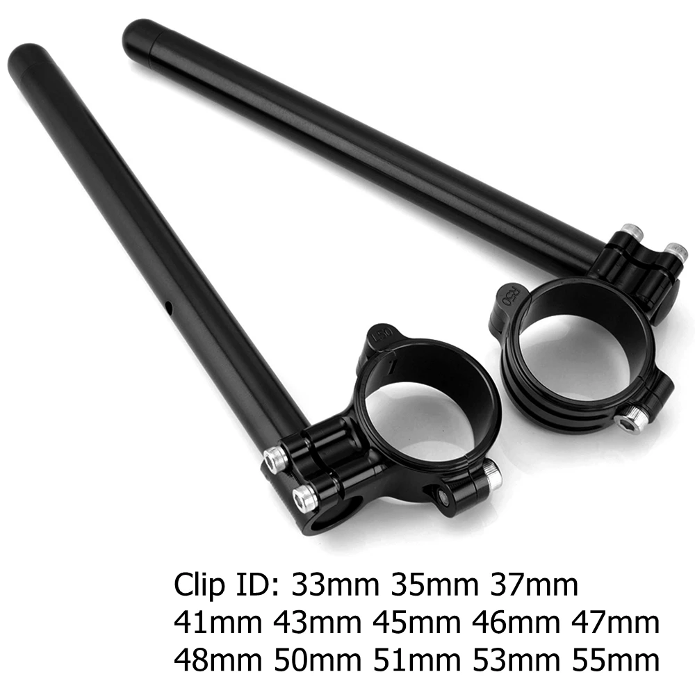 

Universal Motorcycle Racing Adjustable Handlebar 22mm 7/8'' Black Clip On Ons Fork Handle Bar for Cafe Racer Motorbike For Honda