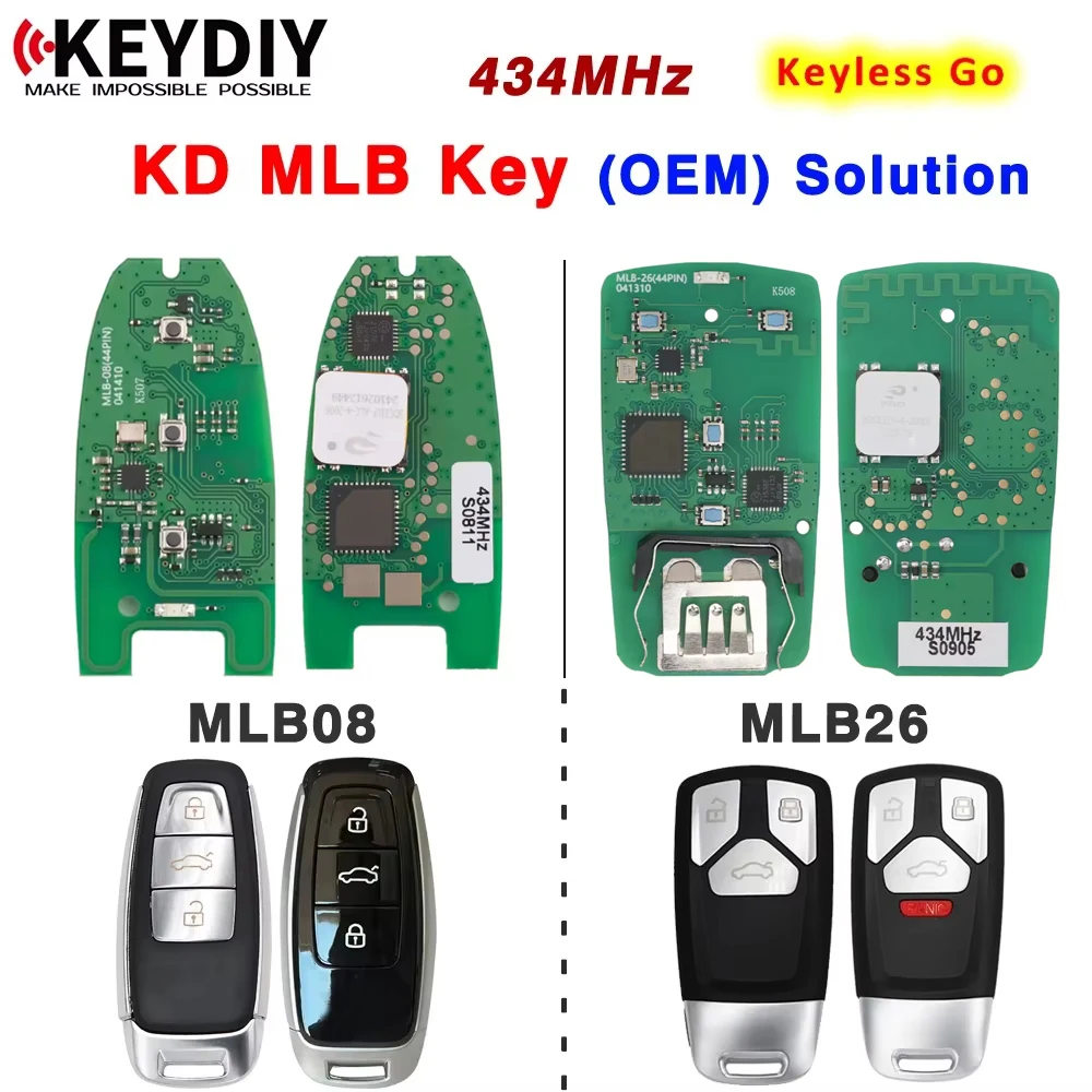 KEYDIY MLB08 MLB26 MLB Series Universal Smart Remote Key PCB Board 434Mhz Used with Keydiy KD-MP/ XHORSE VVDI MLB Tool