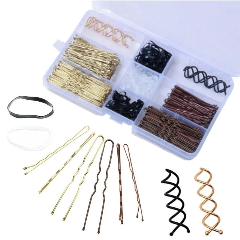 

356pcs Hair Accessories Hair Pins Bobbys Pins Bun Hair Pins Hair Bands 15UB