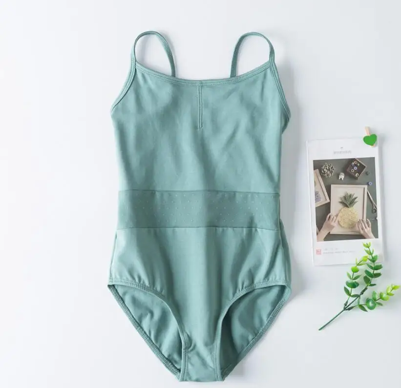 Nuevo encaje ajustado clásico para niñas camisola con cuello en V leotardo gimnasia Ballet danza tutú vestido camisola leotardo para niña