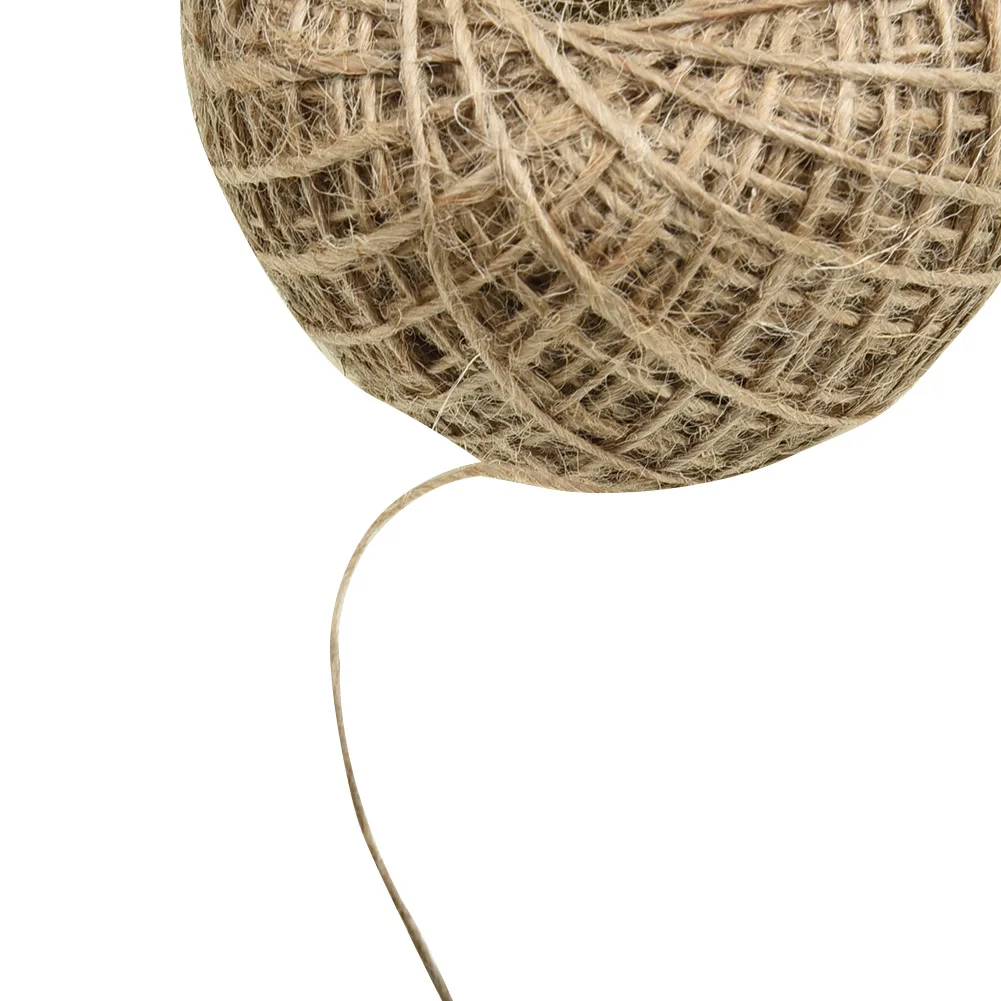 원예 공예 묶음 포장용 린넨 로프, 황마 로프, 천연 린넨 꼬기, 소박한 스트링 코드 로프, DIY 스트링, 100m 길이  Best5