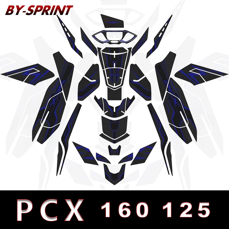 

Motorcycle PCX Sticker 3D Gel Protector Front Rear Fairing Stickers Whole Car Fuel Tank Pad Decals For Honda PCX160 PCX125 2021