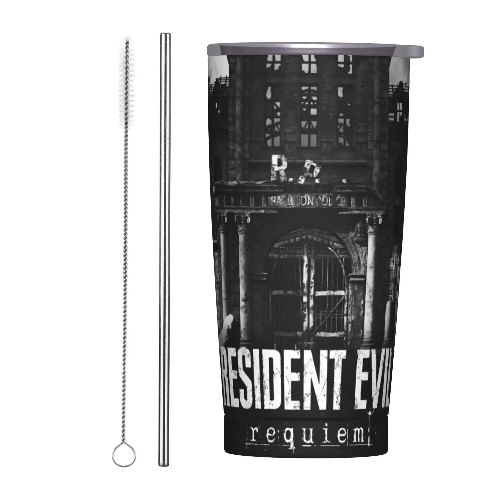 Residents Evils 9  Insulated Tumbler with Lid Games Vacuum Thermal Mug Outdoor Travel Hot Cold Drinks Cups 20oz