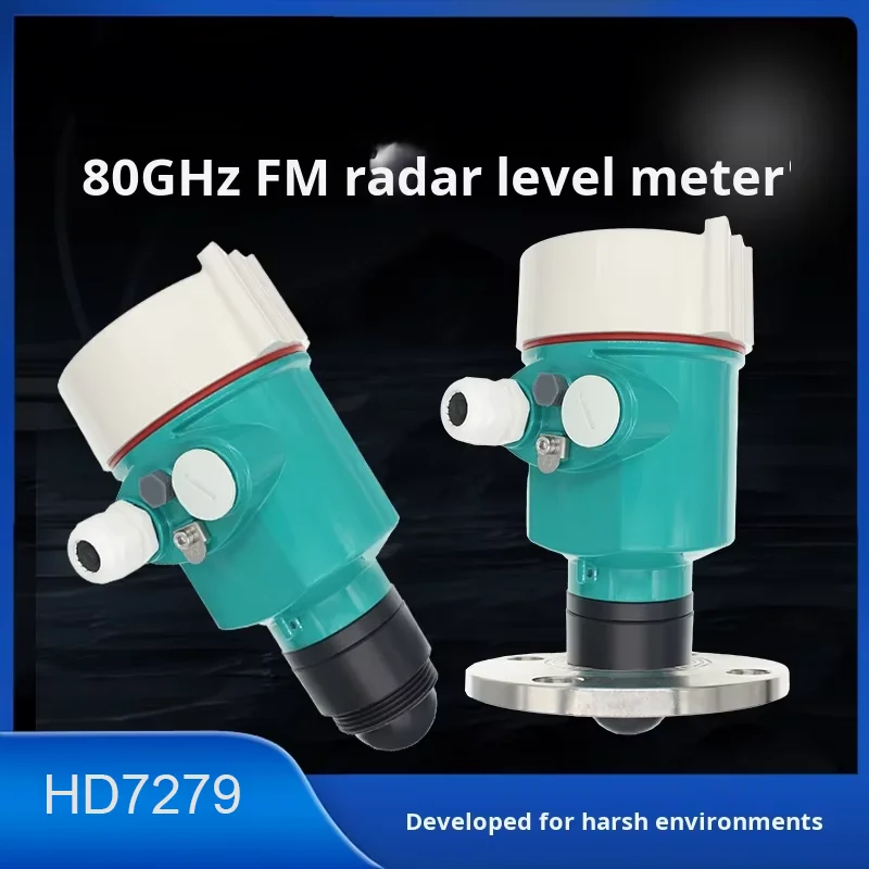 80GHz FM radar Water Level Gauge Sensor Integrated Transmitter Water Level Gauge Oil tank Level Meter