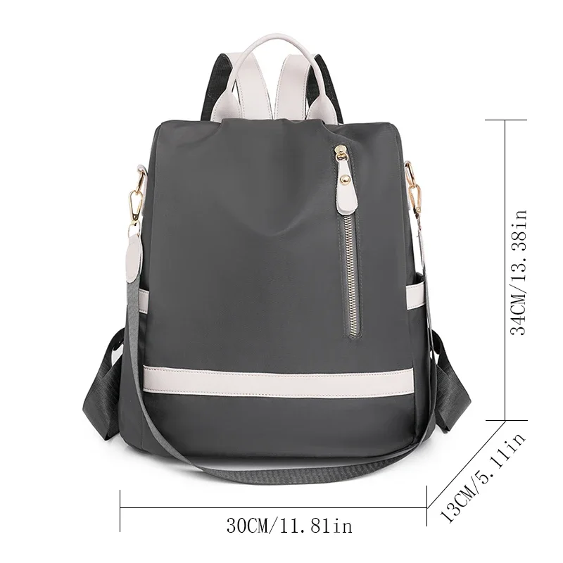 Casual Women Anti-Theft Backpack Female Waterproof Fabric Fashion Simple Shoulder Bags for Lady Campus Style Laptop Backpack