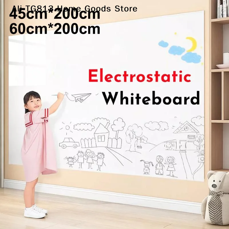 

[TG813]New Electrostatic Whiteboard Sticker Reusable PP Teaching Graffiti Drawing Board Removable Household Erasable Whiteboard