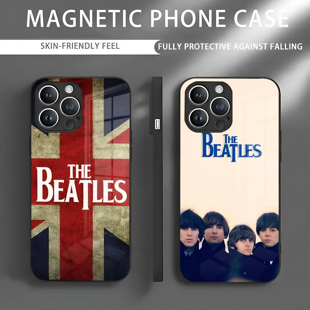 B-beatles Abbey Phone Case Iphone 16 Pro Max Case 15 14 13 12 11 X XR XS XSMAX 8 Plus Mini Pro Max Glass Magnetic Phone Case