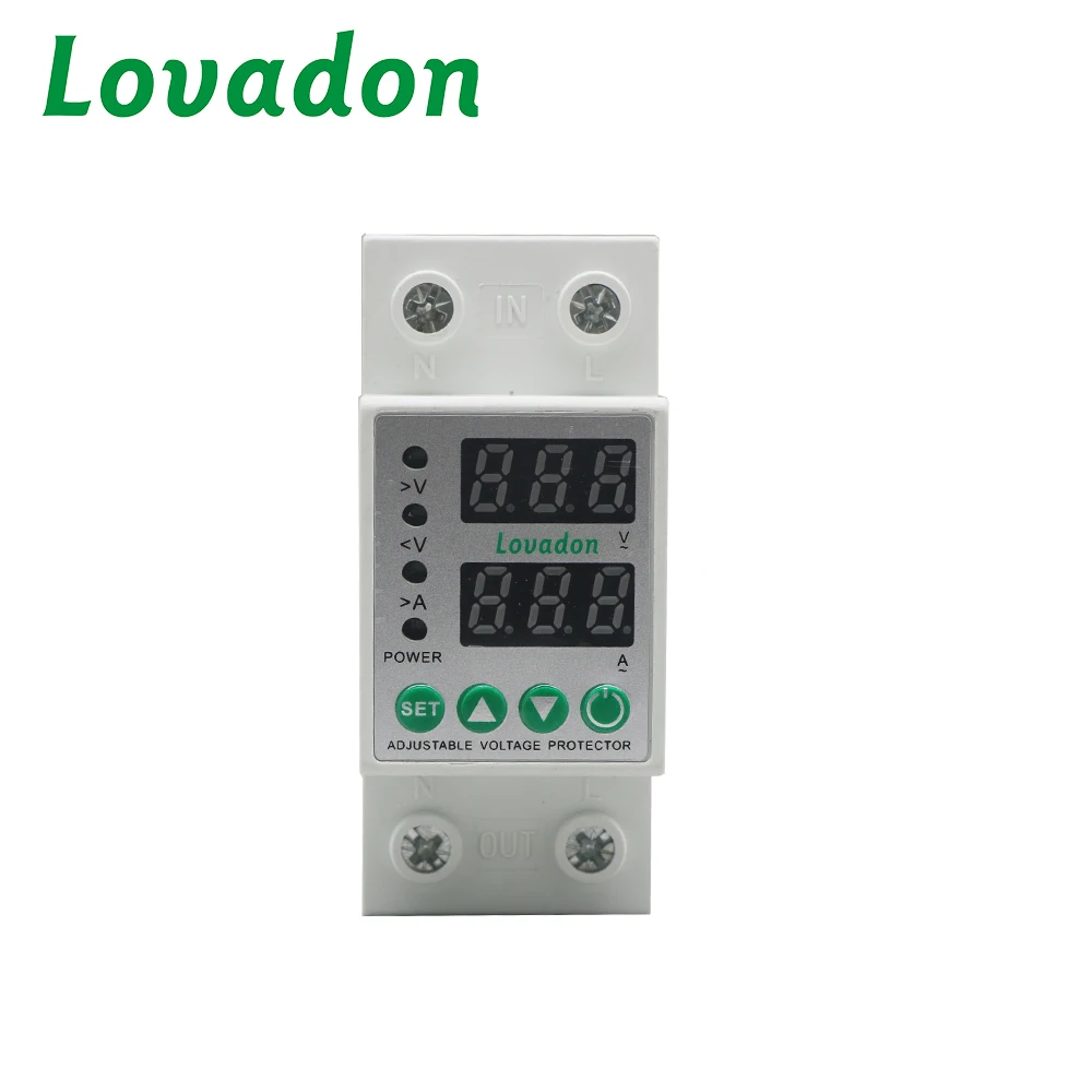 Adjustable Digital Dual Display Adjustable Over Voltage Current and Under Voltage Protective Device Protector Relay 220V
