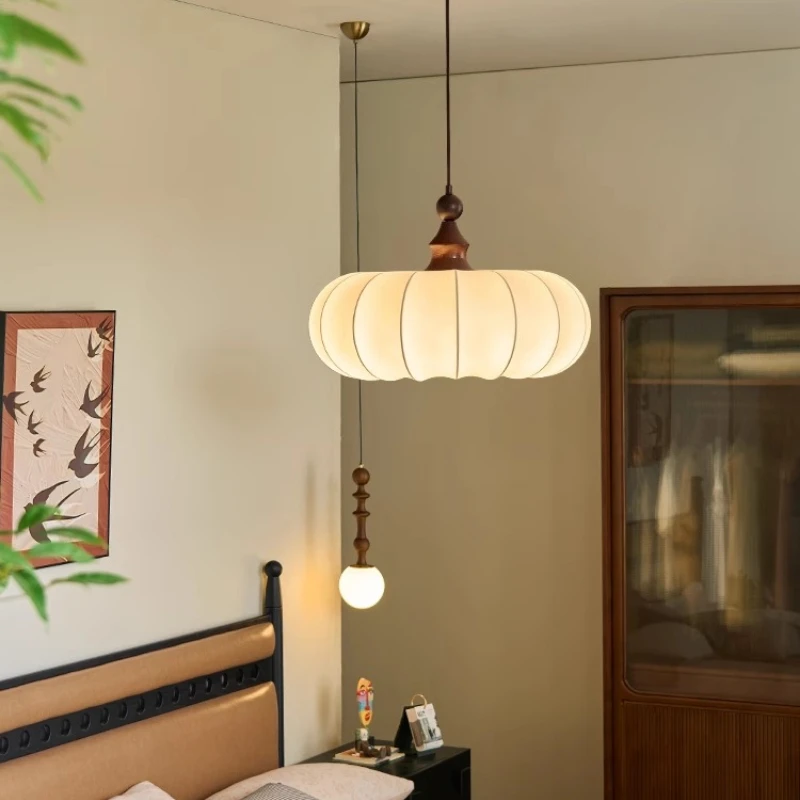 竹スタイルのフレンチレトロヴィンテージベッドルームシャンデリア、木製スタイル、マスターベッドルーム、ダイニングルーム、書斎照明器具