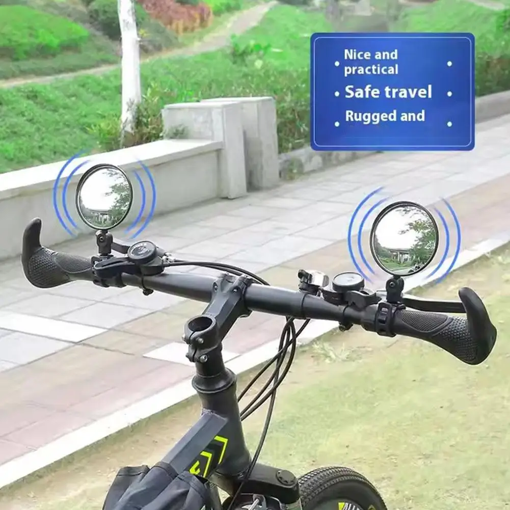 1pcs Bicycle Electric Vehicle Rearview Mirror 360 Degree Rotation Bicycle Cycling Handlebar Accessories