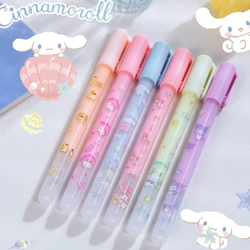 Sanrio Kawaii Glue Pen mymelody Kuromi Cinnamoroll Dot Liner Contact Adhesive Pastel Dispensing Quick-drying Glue