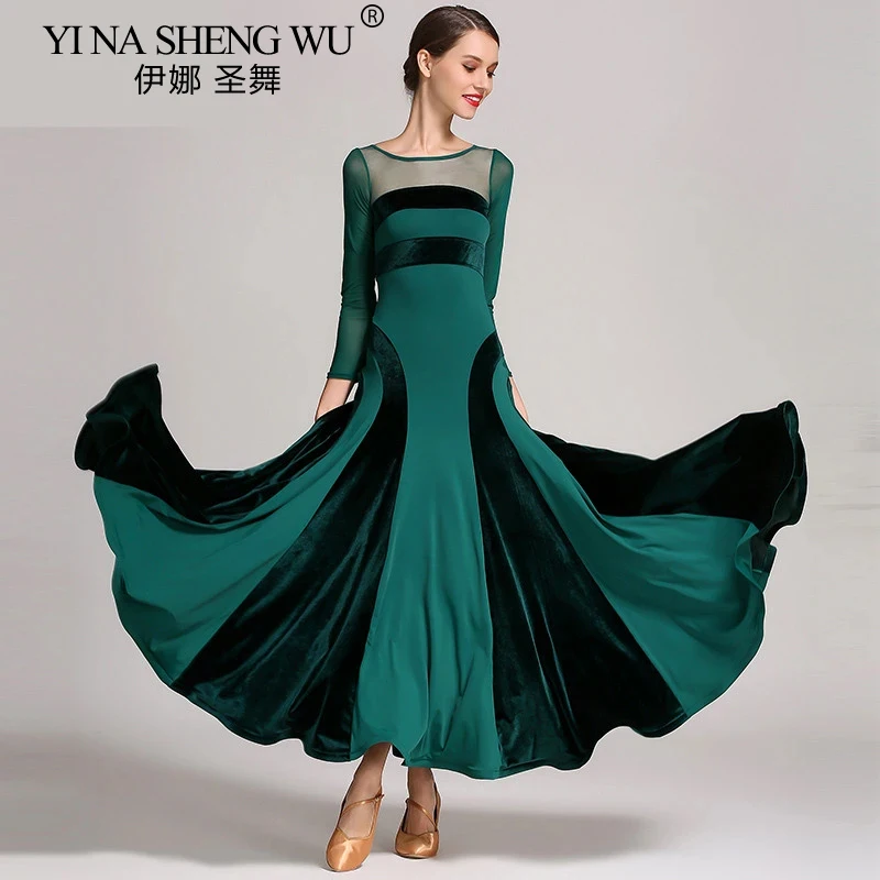 Red Standard Ballroom Dress for Women with Fringe Waltz Dance Wear Modern Ballroom Dance Costume Flamenco Style S-XXL